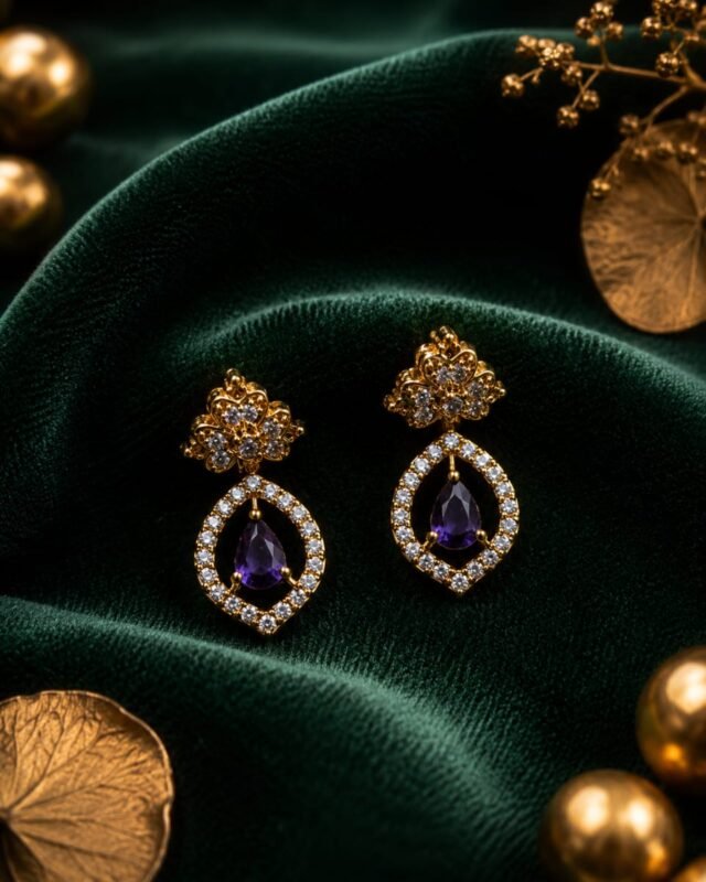 Emerald Drop Earrings or Emerald Dangle Earrings.